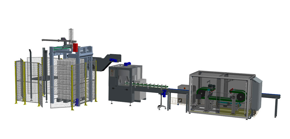 Un resultado ejemplo del Configurador de Soluciones para la manipulación de botellas vacías creado por Traktech SL