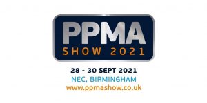 Logo de la feria británica PPMA total Show en su edición del año 2021, celebrada en Birmingham.