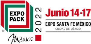 Logo de la Expo Pack México, feria latinoamericana más importante para el sector del envasado y procesamiento, a celebrarse del 14 al 17 de junio de 2022.