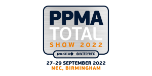Logo de la feria británica PPMA total Show en su edición del año 2022, a celebrarse en Birmingham del 27 al 29 de septiembre.